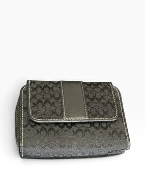 Vintage Coach Jacquard Trifold Wallet